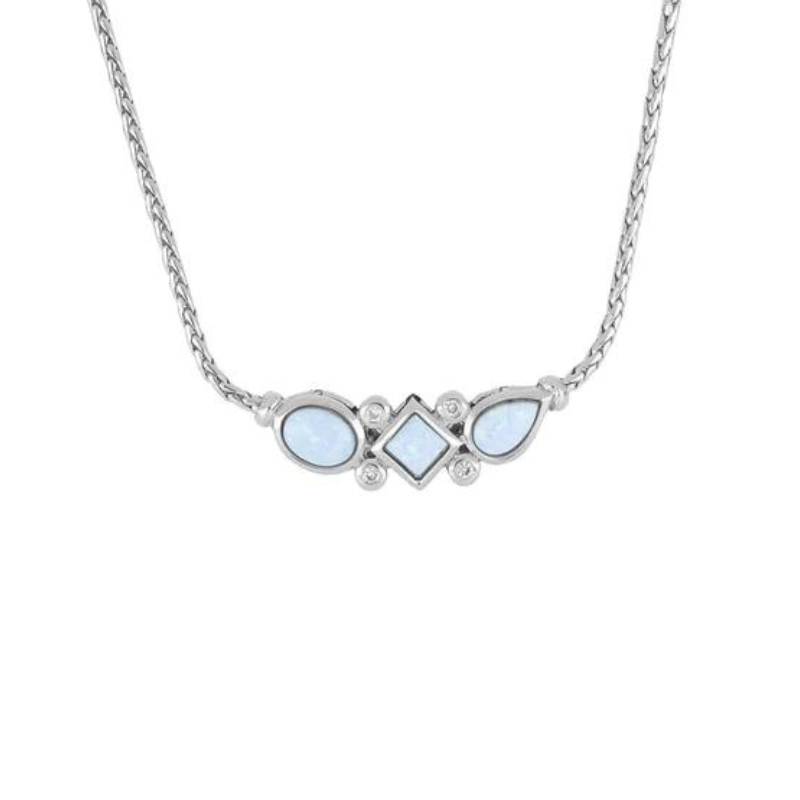 Opalas do Mar Collection - 3 Blue Opals Necklace