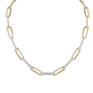 Diamante Corrente - Toggle Links Necklace with Pavé