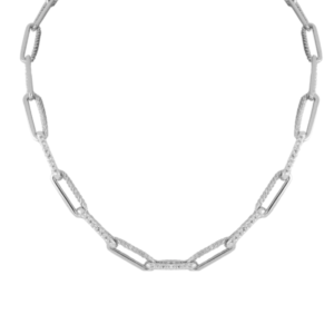 Diamante Corrente - Toggle Links Necklace with Pavé