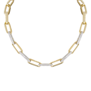 Diamante Corrente - Toggle Links Necklace with Pavé