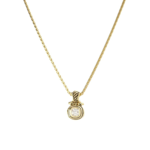 Anvil Gold & Pave Large Slider with chain handmade by john medeiros