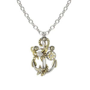 two tone Treasure Anchor Slider with Chain