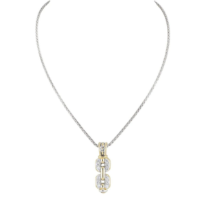Celebration Petite Pavé Double Link Pendant Necklace by John Medeiros Jewelry Collections