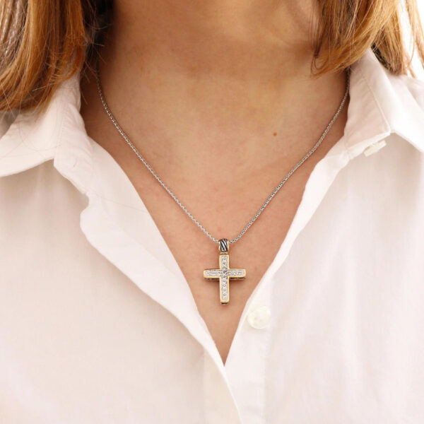 Celebration Petite Pavé Cross Necklace by John Medeiros Jewelry Collections