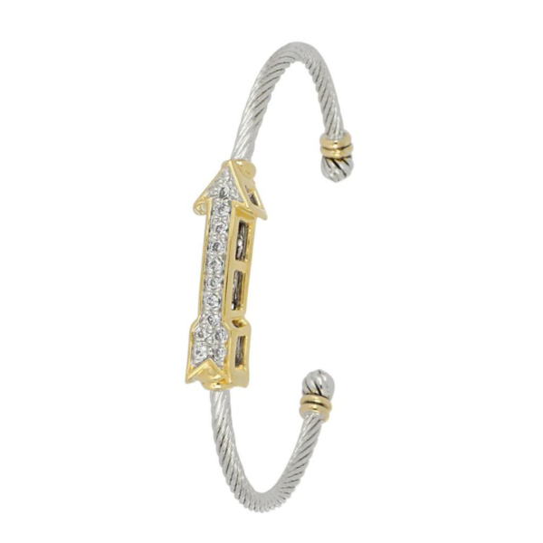 Celebration Petite Pavé Arrow of Love Wire Cuff Bracelet by John Medeiros Jewelry Collections