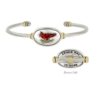 Celebration Memories Red Cardinal Wire Cuff Bracelet by John Medeiros Jewelry Collections.