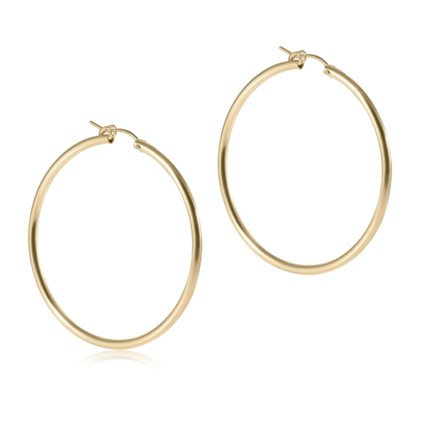 Round Gold Hoop - Smooth 2"