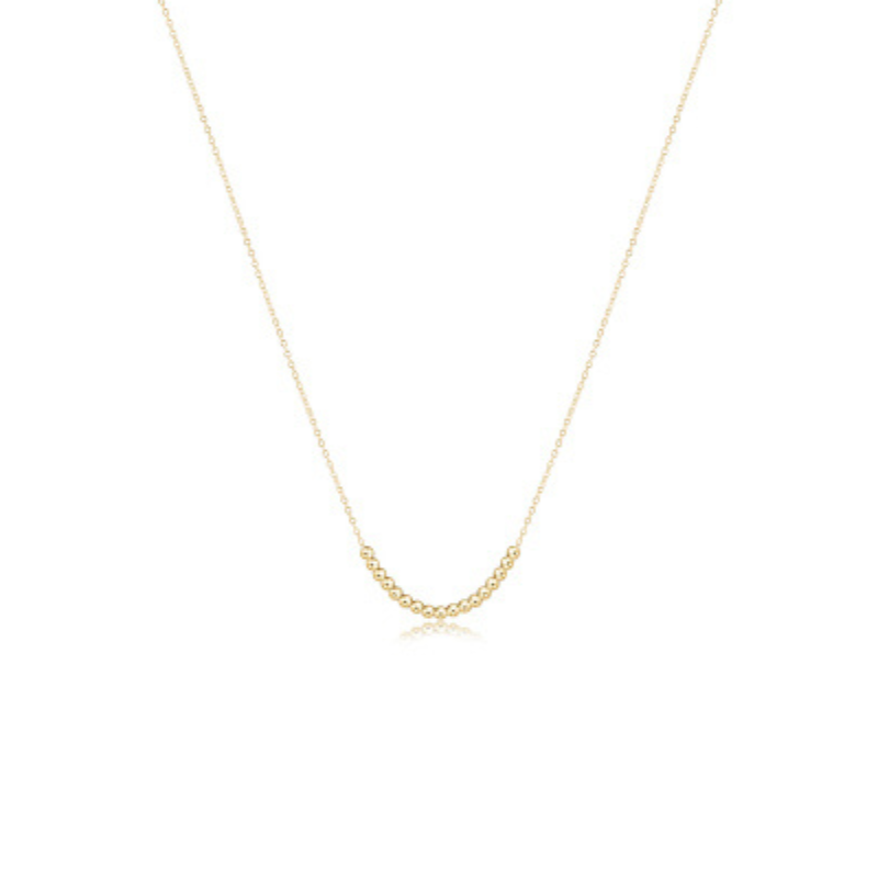 16" Necklace Gold - Classic Beaded Bliss Small