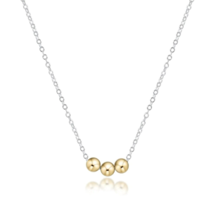 16" necklace sterling mixed metal - joy gold
