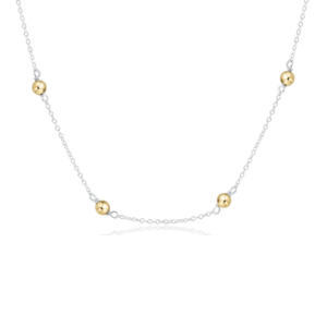Choker Simplicity Chain Sterling Mixed Netal - Classic 4mm Gold