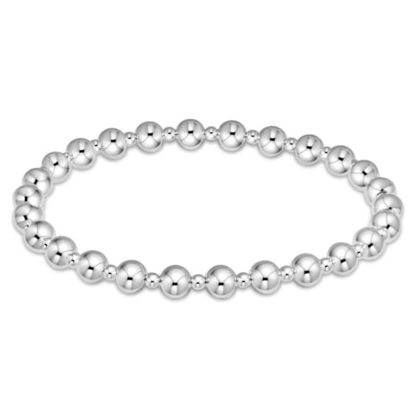 Classic Grateful Pattern 5mm Bead Bracelet - Sterling Silver