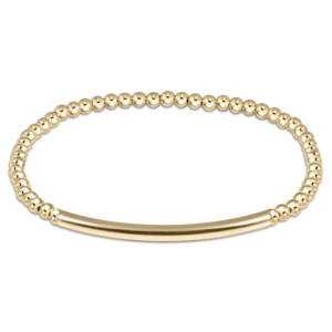 Classic Gold 3mm Bead Bracelet - Bliss Bar Smooth