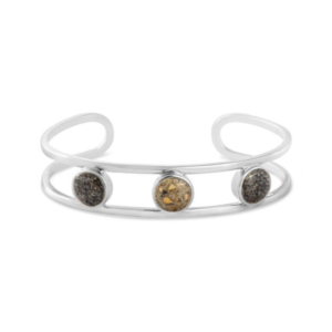 triple sand globe cuff with sand handmade in the USA by dune jewelry