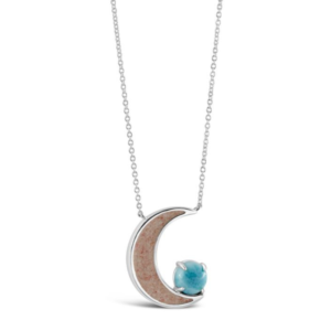 Blue Moon Stationary Necklace - Larimar and Madeira Beach Sand