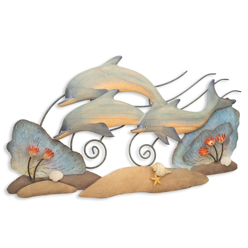 3 Dolphins With Sea Fans