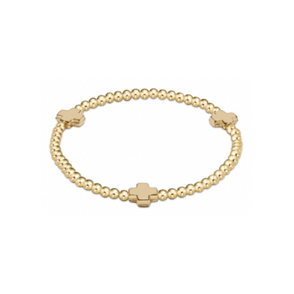 Egirl 3mm Signature Cross Gold