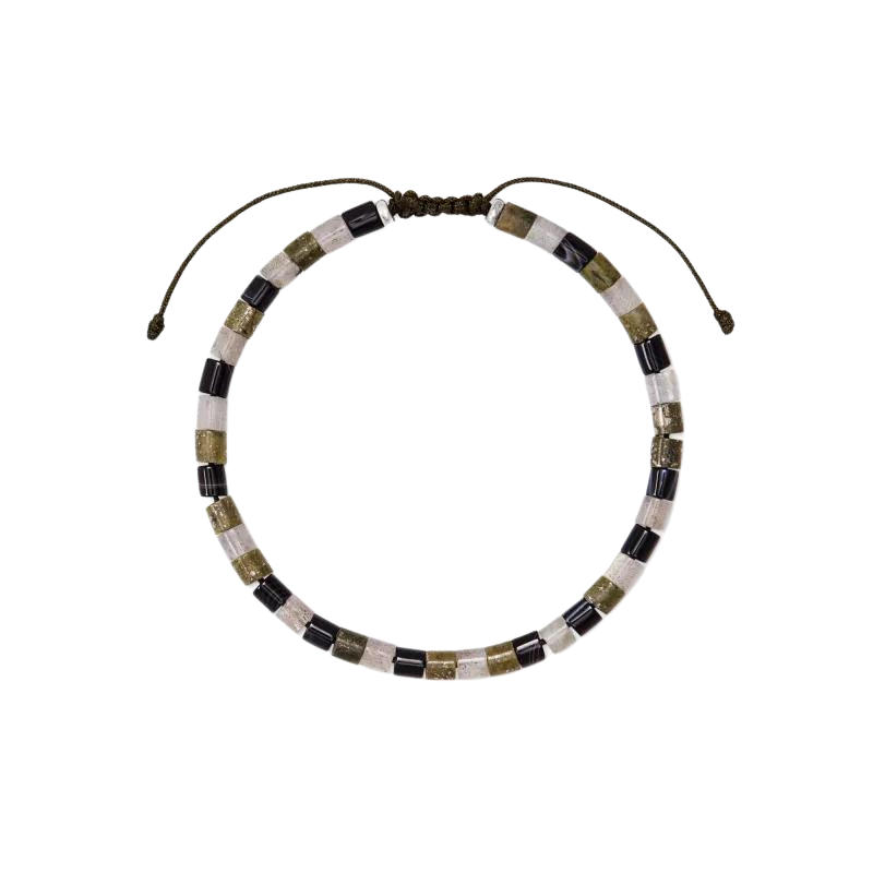 Grey Olive Mix Bracelet - Medium