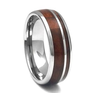 Tennessee Whiskey Barrel Wood & Tungsten Ring - 8MM