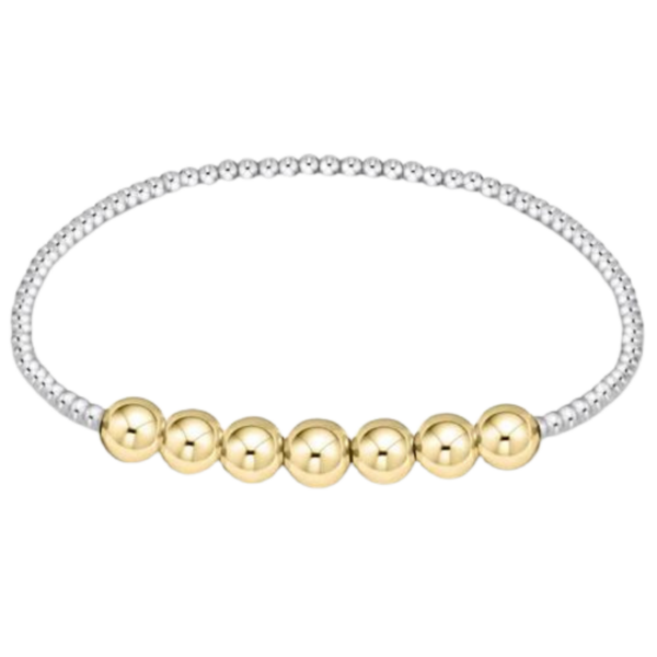 Classic Beaded Bliss 3mm Bead Bracelet - 6mm - Mixed Metal