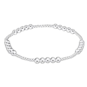 Classic Blissful attern 2mm Bead Bracelet- 4mm Sterling
