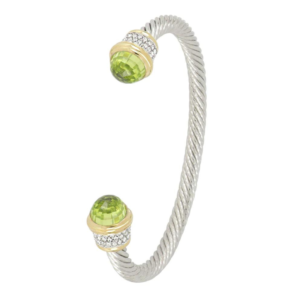 Wire Cuff Bracelet with Pavé