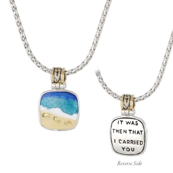 Celebration Memories - Footprints in the Sand Pendant Necklace by John Medeiros Jewelry Collections