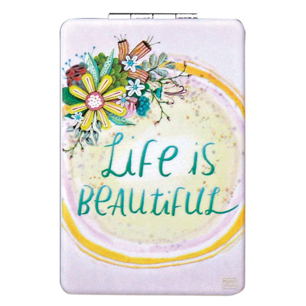 LIFE IS BEAUTIFUL COMPACT MIRROR