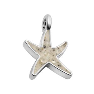 starfish charm with sand handmade in the USA by dune jewelry