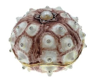 Kubla Crafts Enameled Sea Urchin Trinket Box
