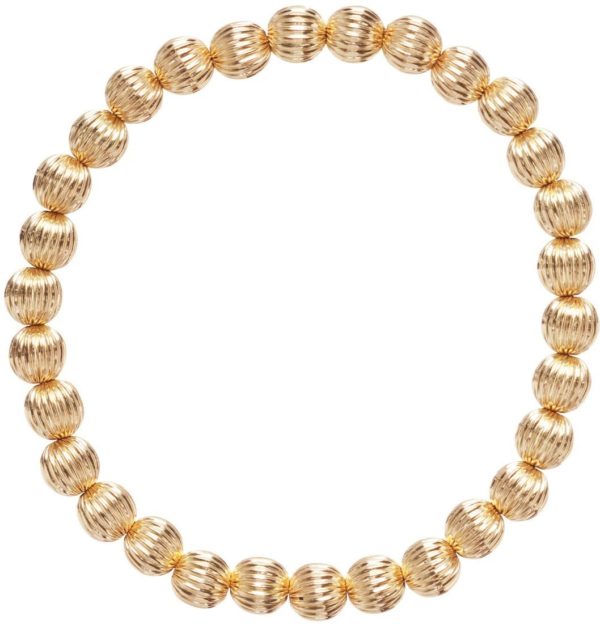 dignity gold 6mm bead bracelet