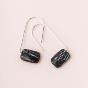 Floating Stone Earring - Picasso Jasper/Silver