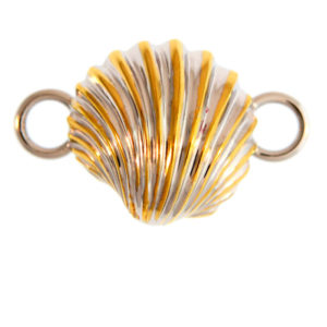 two tone Round Scallop Shell Topper