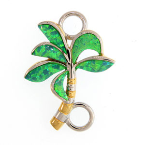 two tone palm tree with opals topper