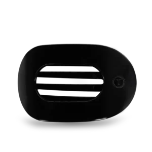 Flat Round Jet Black Large Hair Clip