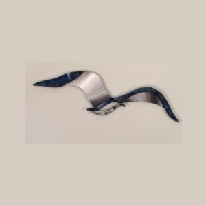 Abstract Blue and Silver Seagull Medium wall art