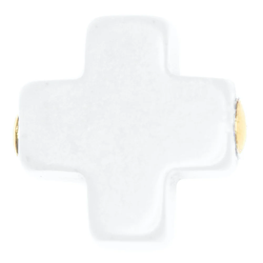 Egirl 14" Signature Cross Necklace - Off White - Image 2