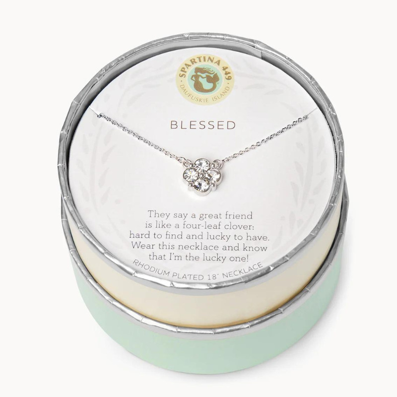 Sea La Vie Necklace Blessed Crystal Clover