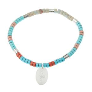 Stone Intention Charm Bracelet - Aqua Terra/Silver
