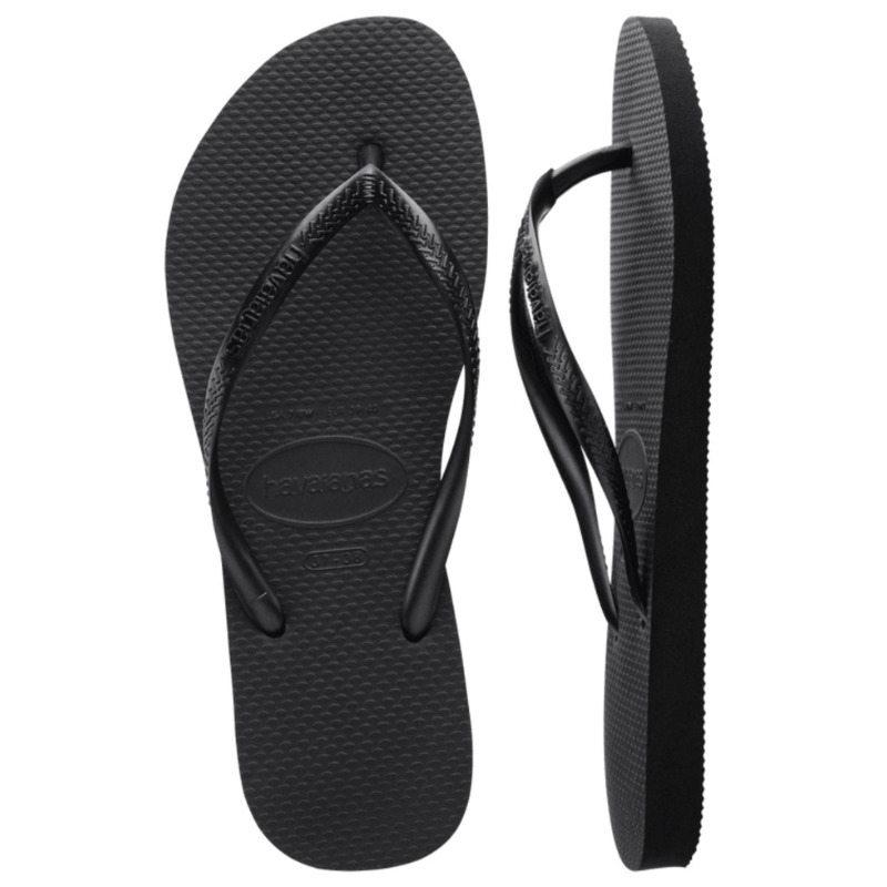 Black Slim Flip Flops - Image 2
