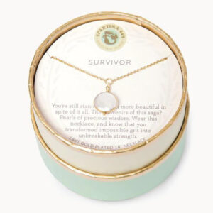 Sea La Vie Survivor Coin Pearl Necklace