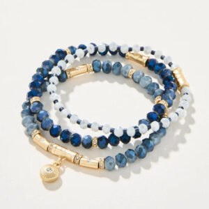Sparkle Stretch Bracelet Set Blue