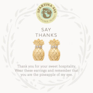 Sea La Vie Stud Earrings Thanks/Pineapple