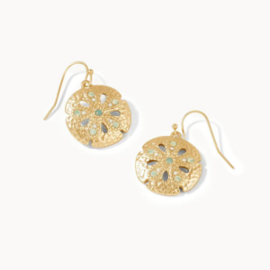 Sand Dollar Earrings Gold/Opal