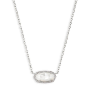 Elisa Necklace in Silver with Ivory Mother of Pearl