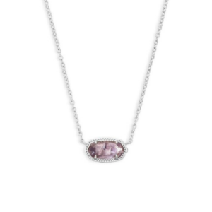 Elisa Silver Pendant Necklace in Amethyst