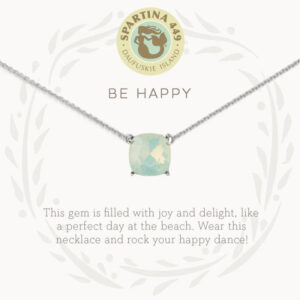 Sea La Vie Sea Glass Necklace 18" Happy/Sea Green