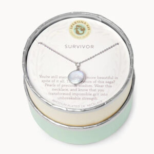 Sea La Vie Survivor Coin Pearl Necklace