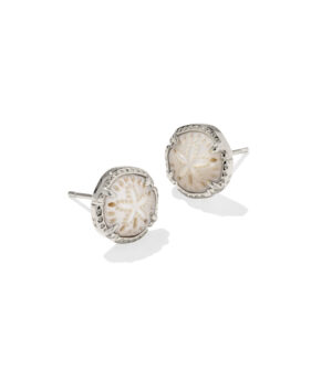 Sand Dollar Stud Earring - on Silver