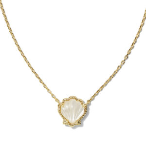 Brynne Shell Necklace - Mother of Pearl on Gold