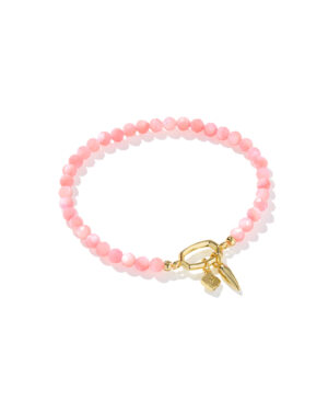 Sylvia Stretch Bracelet - Pink Chalcedony
